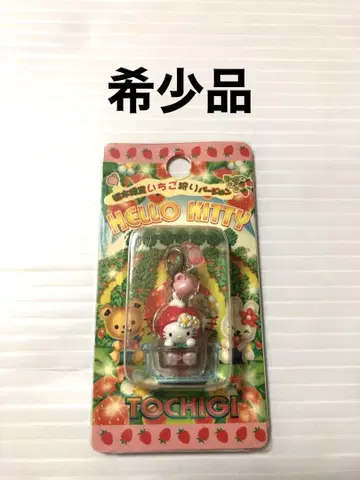 지역 한정 키티 헬로키티 도치기 한정 딸기 지퍼 마스코트 헤이세이 레트로