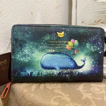 미사용 와치필드 베베다얀 지갑 밤하늘 우주 고래 고양이 별