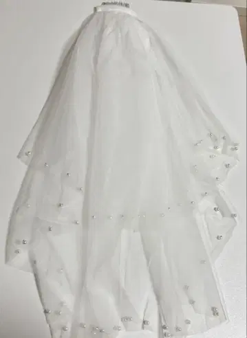 화이트 롱 웨딩 베일 약 75cm
