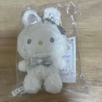 키티 마스코트 참 포근포근 스노우 래빗 디자인