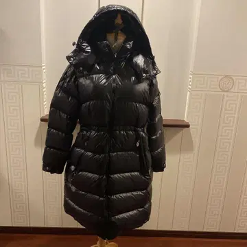 후드 부착 블랙 롱 다운 자켓 새상품