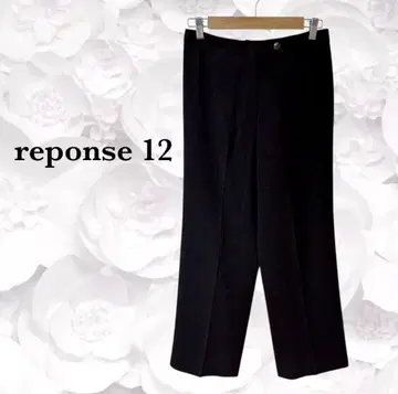 [reponse 12] 슬랙스 팬츠 [L] 블랙 무지 비즈니스