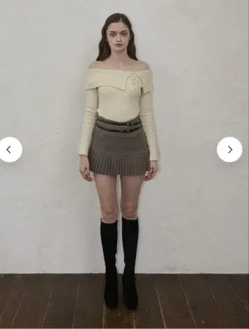 YILON BELT CHECK MINI SKIRT