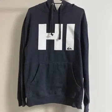 Quiksilver HI 프린트 네이비 후드티