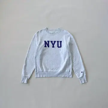 챔피온 리버스 위브 NYU 칼리지 맨투맨 그레이