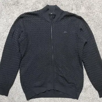 새상품급! LACOSTE 바스켓 니트 집업 네이비