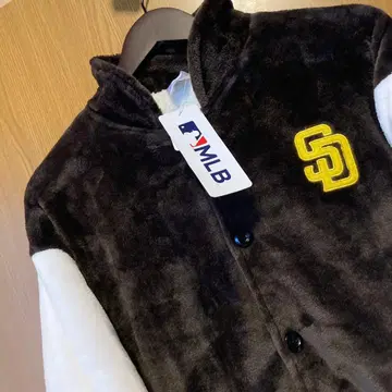MLB 파드레스 보아 자켓 페이크 퍼 점퍼 벨로아