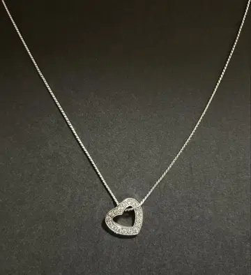 VENDOME 하트형 실버 목걸이
