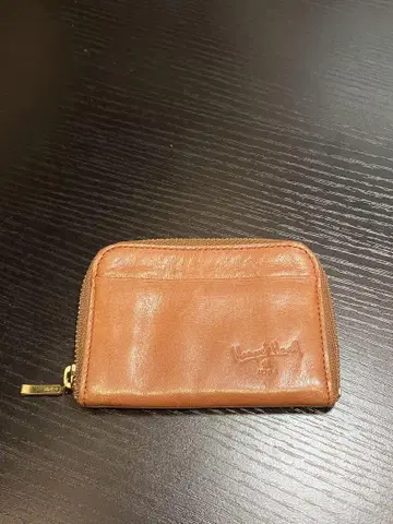 브라운 가죽 코인 케이스
