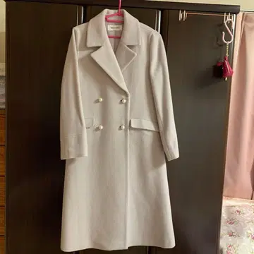 미슈마슈 펄 버튼 핑크 울 100 코트