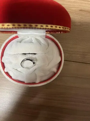 플라티나 다이아몬드 반지 쥬얼리 박스 포함