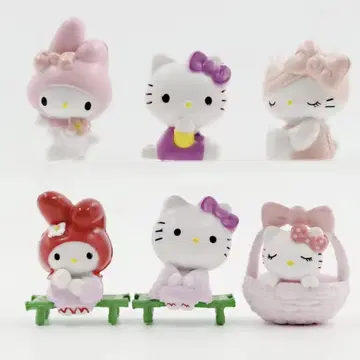산리오 키티 마이멜로디 피규어 6체 세트