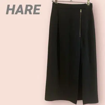 HARE 롱 스커트 집업 슬릿 밴딩 블랙 여성용/M