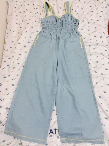 헬로 샌프란시스코 하마구리 스티치 데님 뷔스티에 살로펫