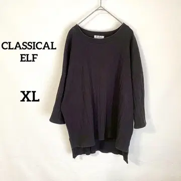 [ 클래식 엘프 ] 상의 XL 블랙 면 7부 소매 빅 캐주얼
