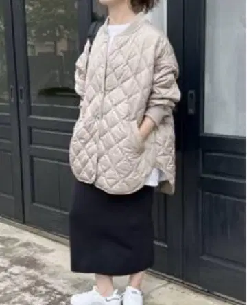 Spick & Span 스픽 앤 스팬 Pe 퀼팅 블루종