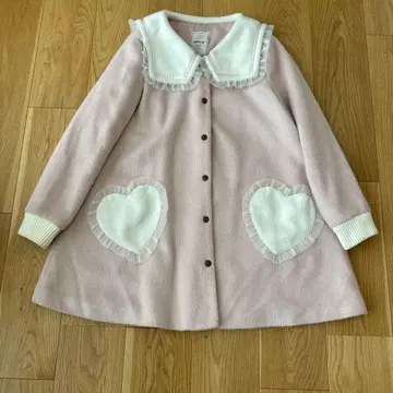 [ 인기 ] Ank Rouge 앙크루즈 코트 하트 프릴 핑크 M