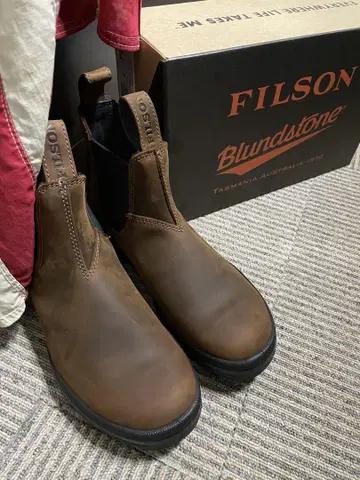FILSON Blundstone 브라운 사이드 고어 부츠
