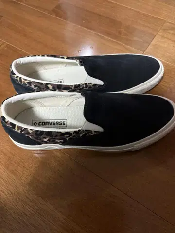 CONVERSE 슬립온 블랙/레오파드