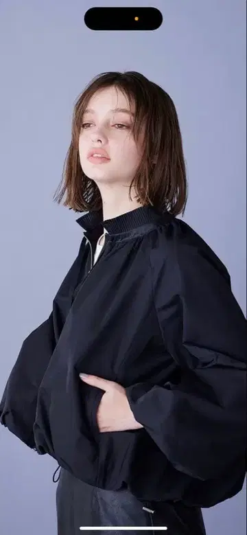 Marilyn Moon 플리츠 트윌 벌룬 블루종 택 포함 미사용 새상품