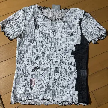 BASQUIAT 그래픽 프린트 반팔 시어 셔츠