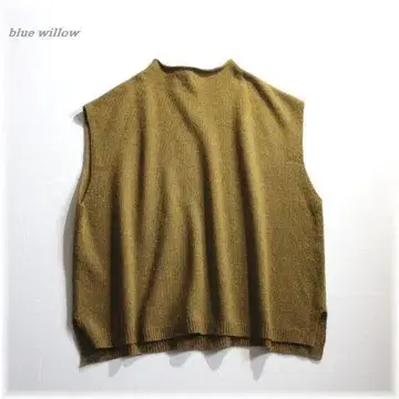blue willow 블루위로 멋스러운 내추럴 니트 베스트