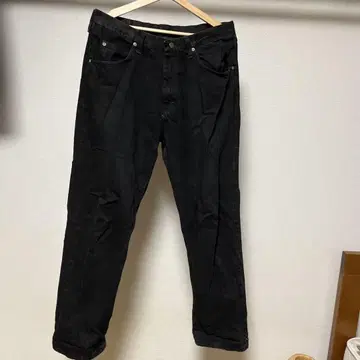 Wrangler 블랙 데님 팬츠 34 X 32