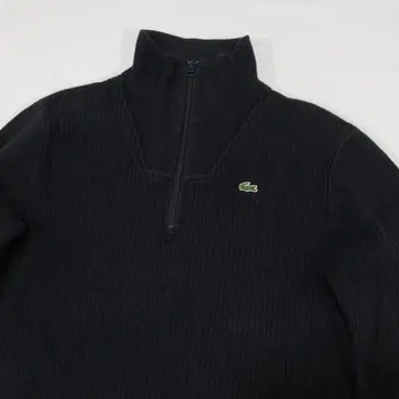 LACOSTE 라코스테 엘보 패치 하프 지퍼 여성용 맨투맨