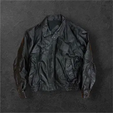 가죽 자켓 90s 블랙 천연 가죽