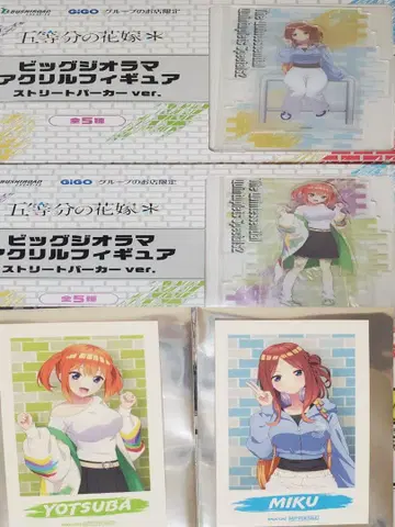 GIGO 한정판 5등분의 신부 빅 디오라마 아크릴 피규어 사진풍 카드