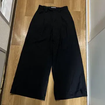 루즈 블랙 와이드 팬츠
