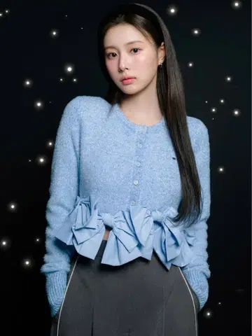 [ 새상품급 ] 스나이델 SNIDEL 리본 모티브 가디건