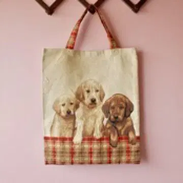 Vintage Gobelin Tote Three Cute Dogs