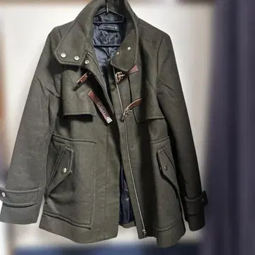 ZARA WOMAN 올리브 그린 피코트 S