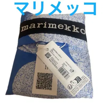 새상품 marimekko 파랑 물방울 패턴 에코백