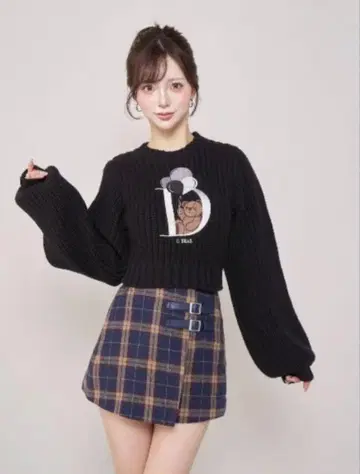 다리치 D 베어 벌룬 니트탑