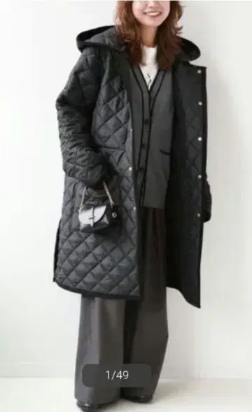 트래디셔널 웨더웨어 퀼팅 롱 코트 EARBY