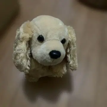 소리에 반응하는, 걷는, 강아지 봉제 인형 베이지