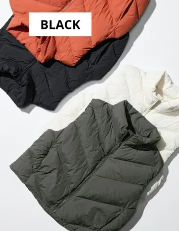 유니클로 퍼프 테크 크롭 베스트 [ BLACK ]