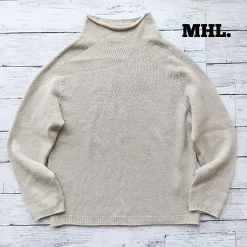MHL 마가렛호웰 모크넥 니트 베이지 일본제 울