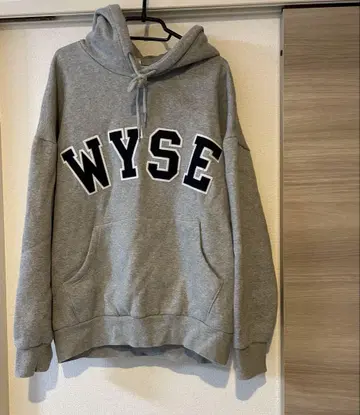 WYSE 그레이 로고 후드티 맨투맨 속기모