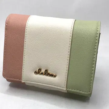 미사용 Clelia 클레리아 접이식 지갑 파스텔 컬러 핑크 화이트