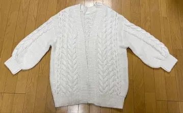 GU 케이블 짜임 가디건 XXL 화이트