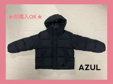 AZUL 블랙 후드 부착 다운 자켓