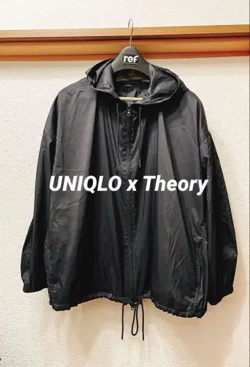 유니클로 Theory 콜라보 블랙 나일론 후드티 L 사이즈 새상품급
