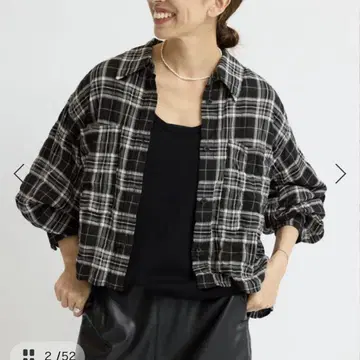 [IENA/25AW] 셔링 체크 숏 셔츠