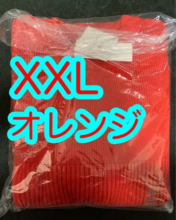 UNIQLO JW ANDERSON 리브 크루넥 스웨터 XXL 오렌지