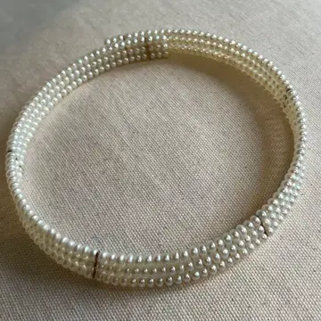 천연 담수 진주 초커 목걸이