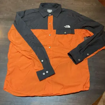 THE NORTH FACE 눕시 셔츠 M 긴팔 셔츠 오렌지/블랙