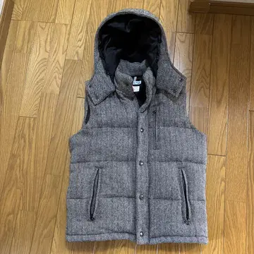 멘즈 비기 헤링본 무늬 다운 베스트 L